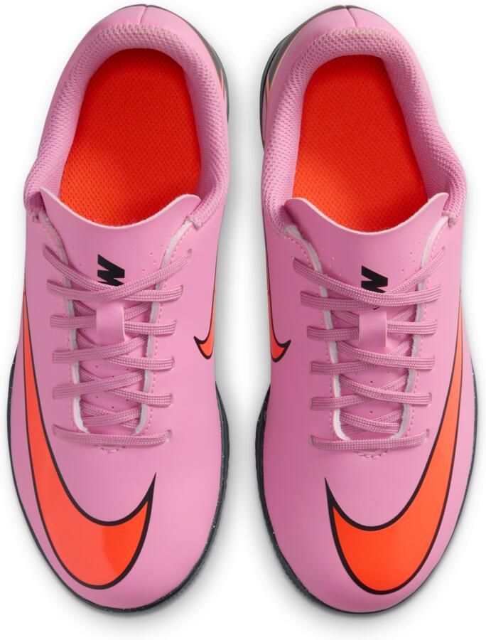 Nike Jr. Mercurial Vapor 16 Club low-top zaalvoetbalschoenen voor kleuters kids Roze - Foto 2