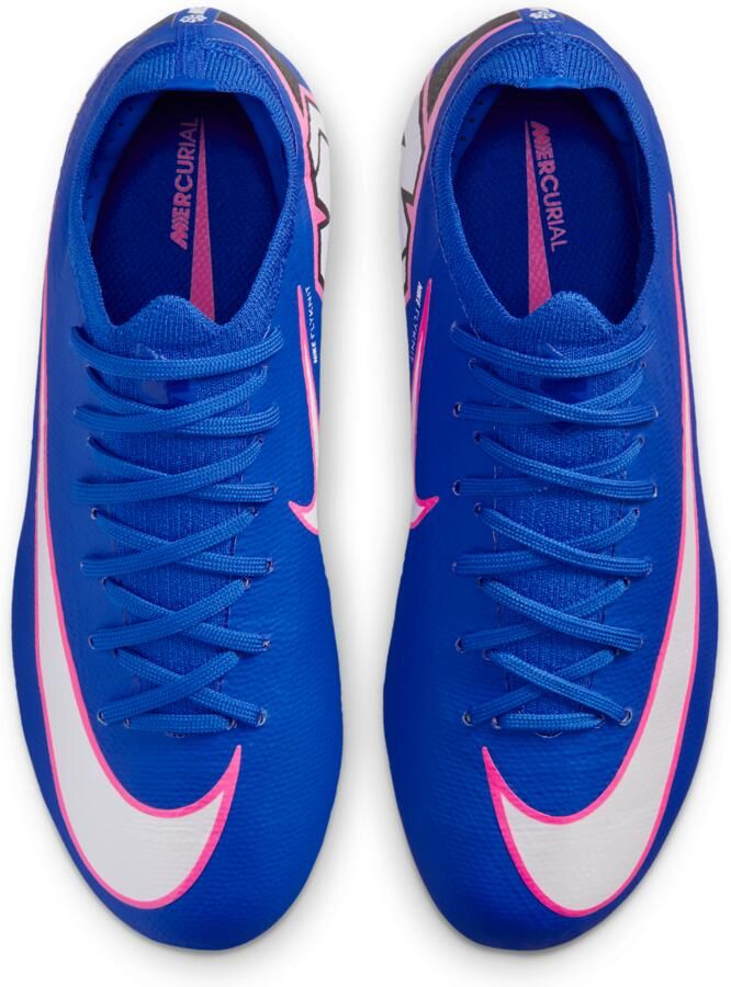 Nike Jr. Mercurial Vapor 16 Pro low-top voetbalschoenen voor kleuters kids (stevige ondergrond) Blauw - Foto 2
