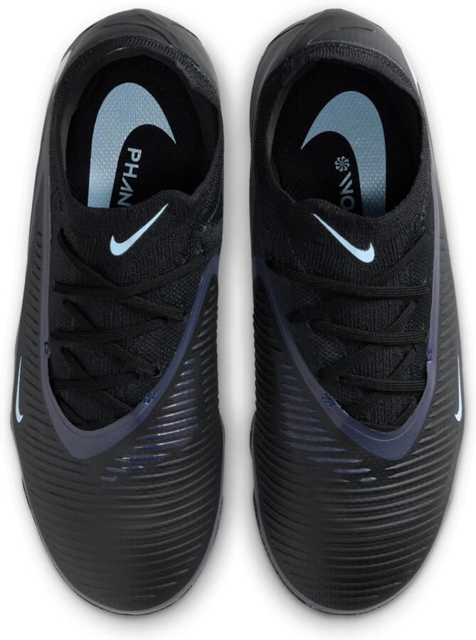 Nike Jr. Phantom 6 Low Pro voetbalschoenen voor kids (meerdere ondergronden) Zwart - Foto 2