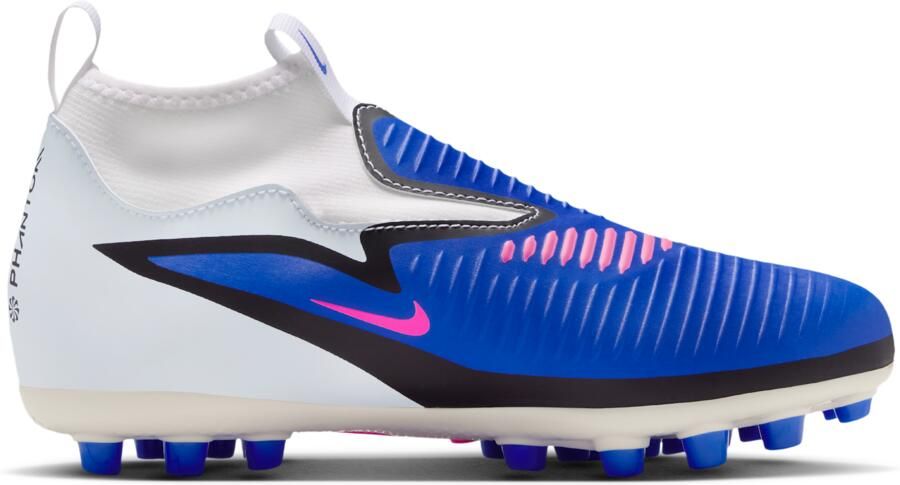 Nike Jr. Phantom 6 High Academy voetbalschoenen voor kids (meerdere ondergronden) Blauw - Foto 3