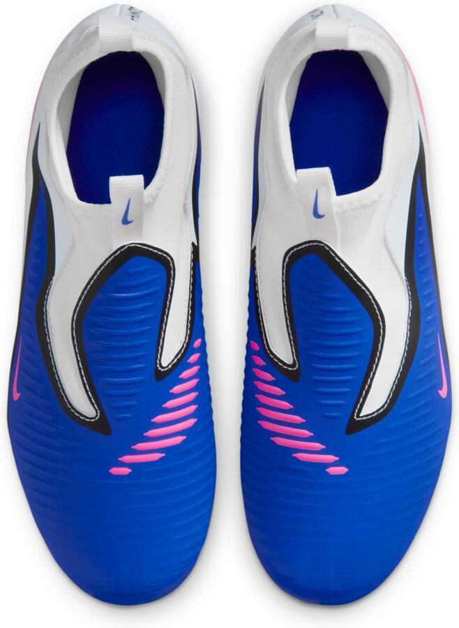 Nike Jr. Phantom 6 High Academy voetbalschoenen voor kids (meerdere ondergronden) Blauw - Foto 2