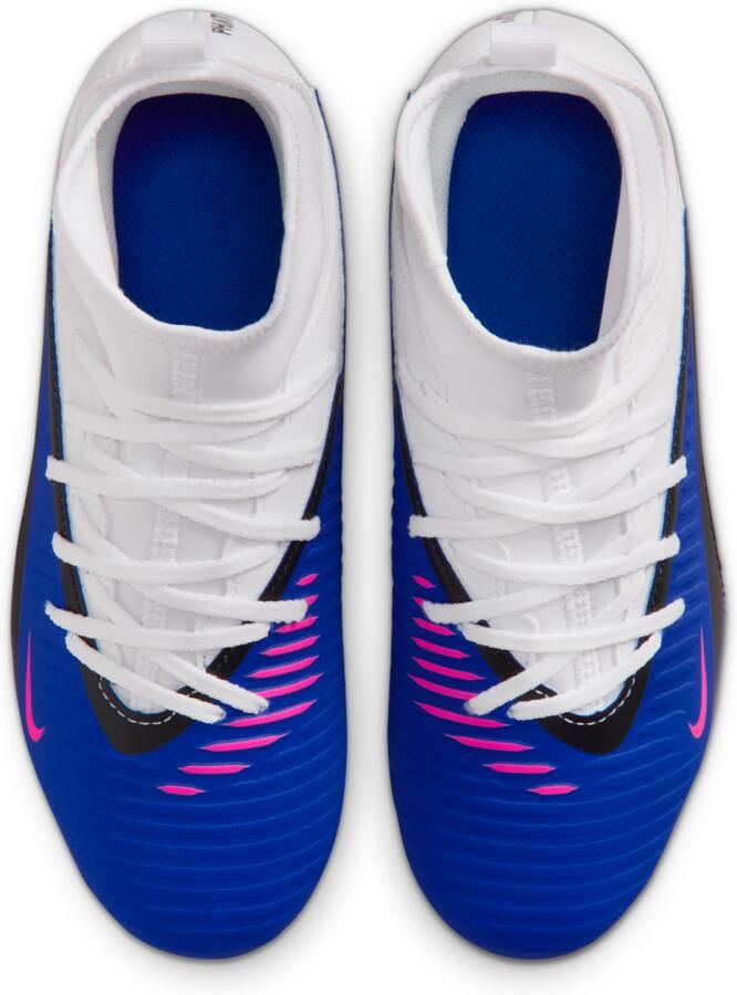 Nike Jr. Phantom 6 High Club voetbalschoenen voor kids (meerdere ondergronden) Blauw - Foto 2