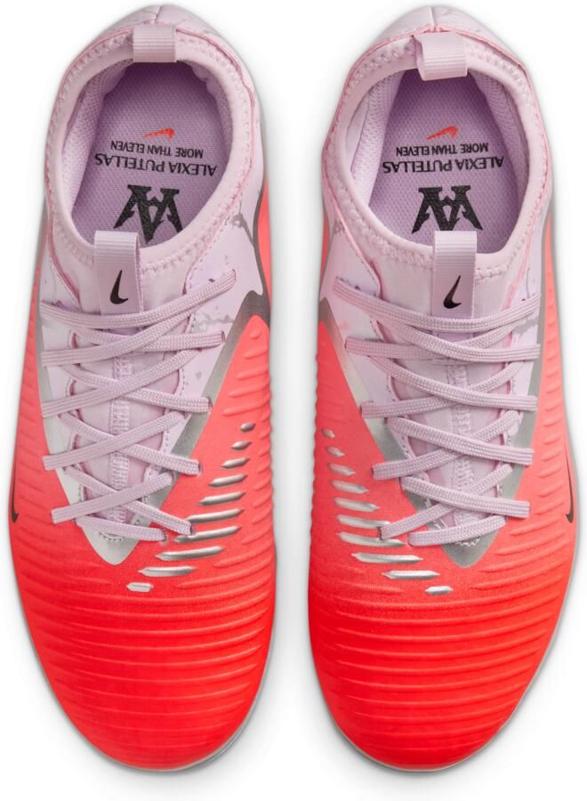 Nike Jr. Phantom 6 Low Academy 'Alexia Putellas' voetbalschoenen voor kids (meerdere ondergronden) Rood - Foto 2