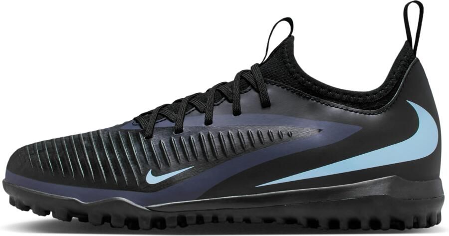 Nike Jr. Phantom 6 Low Academy voetbalschoenen voor kids (turf) Zwart