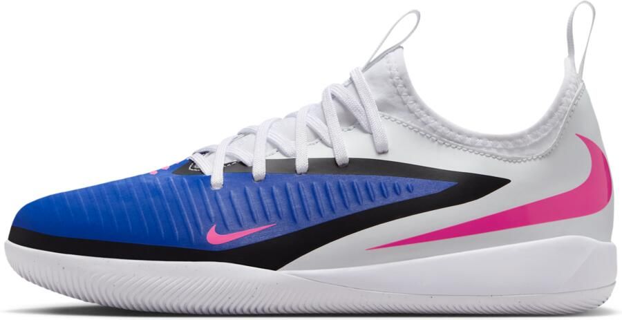 Nike Jr. Phantom 6 Low Academy zaalvoetbalschoenen voor kids Blauw
