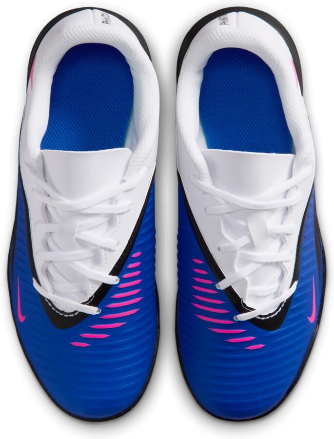 Nike Jr. Phantom 6 Low Club voetbalschoenen voor kids (turf) Blauw - Foto 2