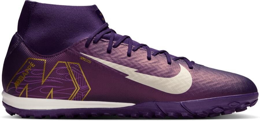 Nike Mercurial Superfly 10 Academy 'Kylian Mbappé' high top voetbalschoenen (turf) Paars - Foto 3