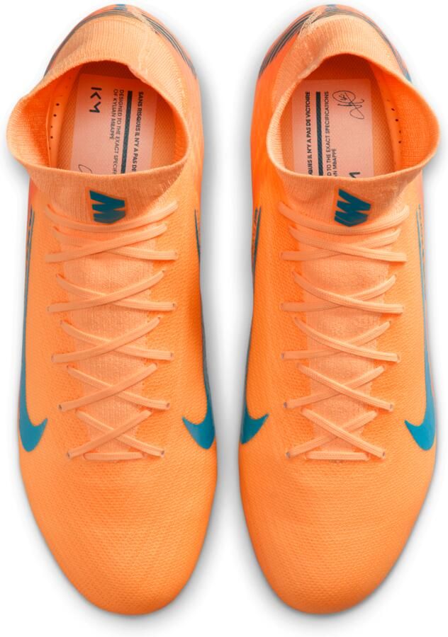 Nike Mercurial Superfly 10 Pro 'Kylian Mbappé' high-top voetbalschoenen (stevige ondergrond) Oranje
