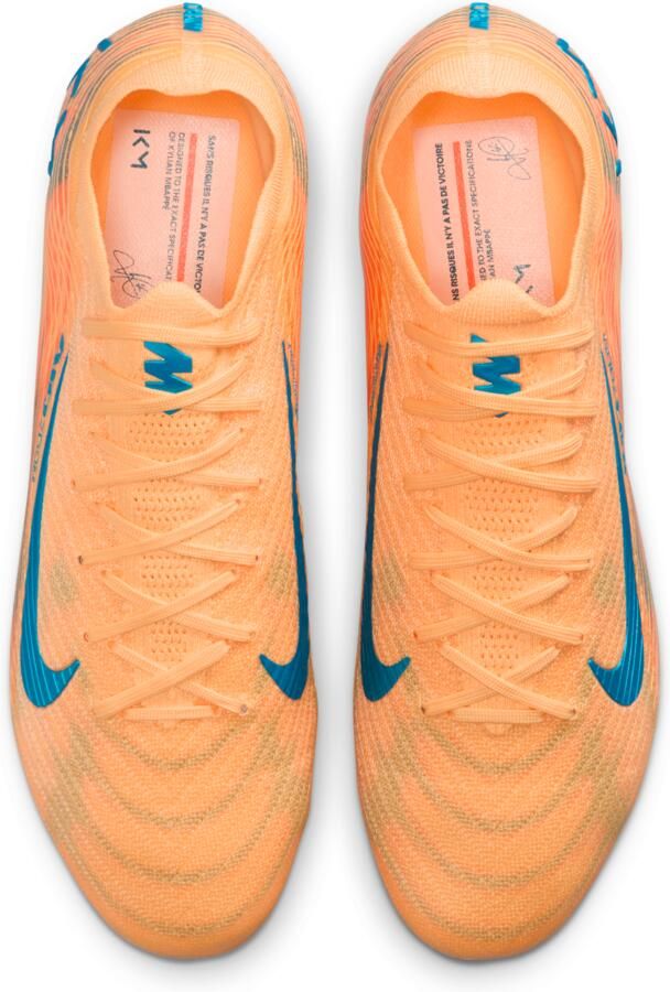 Nike Mercurial Vapor 16 Elite 'Kylian Mbappé' low-top voetbalschoenen (stevige ondergronden) Oranje