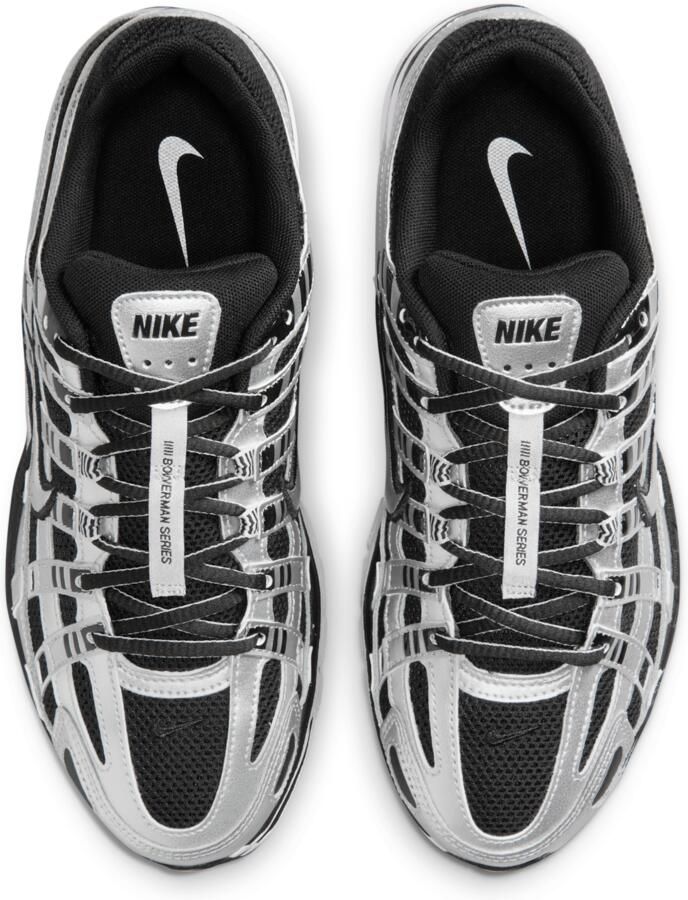 Nike P-6000 Sneakers Dames Zilver Mesh Synthetisch