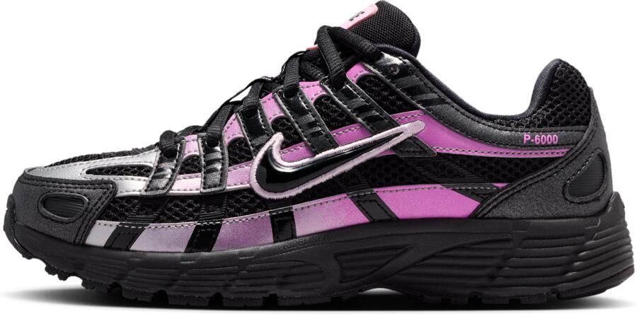Nike P-6000 Kindersneakers Zwart Mesh Synthetisch