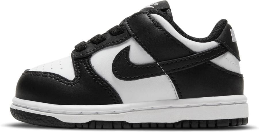 Nike Dunk Low Black White 'Panda' CW1589-100 zwart wit kinder sneakers laag elastiek veters instappers - Foto 3