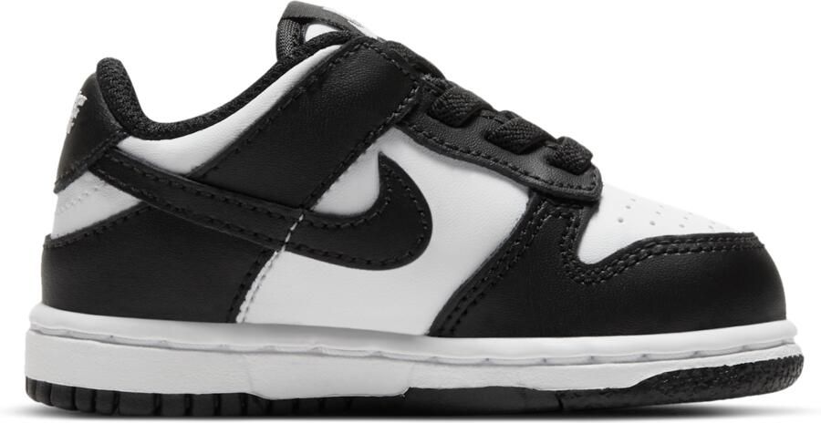 Nike Dunk Low Black White 'Panda' CW1589-100 zwart wit kinder sneakers laag elastiek veters instappers - Foto 2