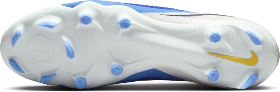 Nike Phantom 6 High Academy Gras Kunstgras Voetbalschoenen (MG) Wit Blauw Geel - Foto 4