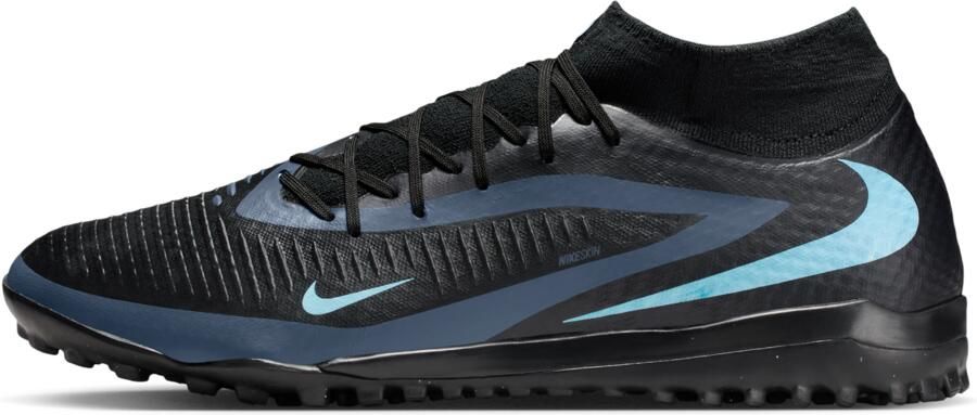 Nike Phantom 6 High Academy voetbalschoenen (turf) Zwart