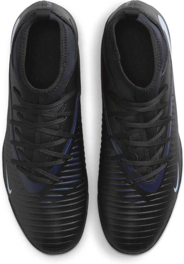 Nike Phantom 6 High Club voetbalschoenen (turf) Zwart