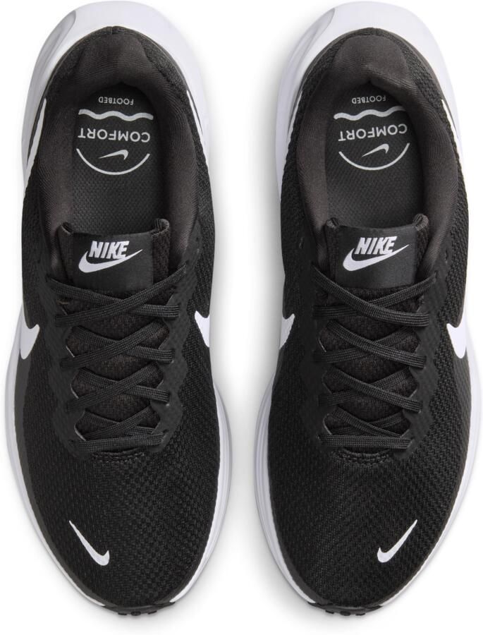Nike Revolution 8 hardloopschoenen voor dames (extra breed straat) Zwart