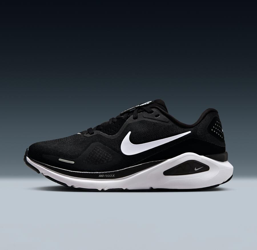 Nike Structure 26 hardloopschoenen voor dames (extra breed straat) Zwart