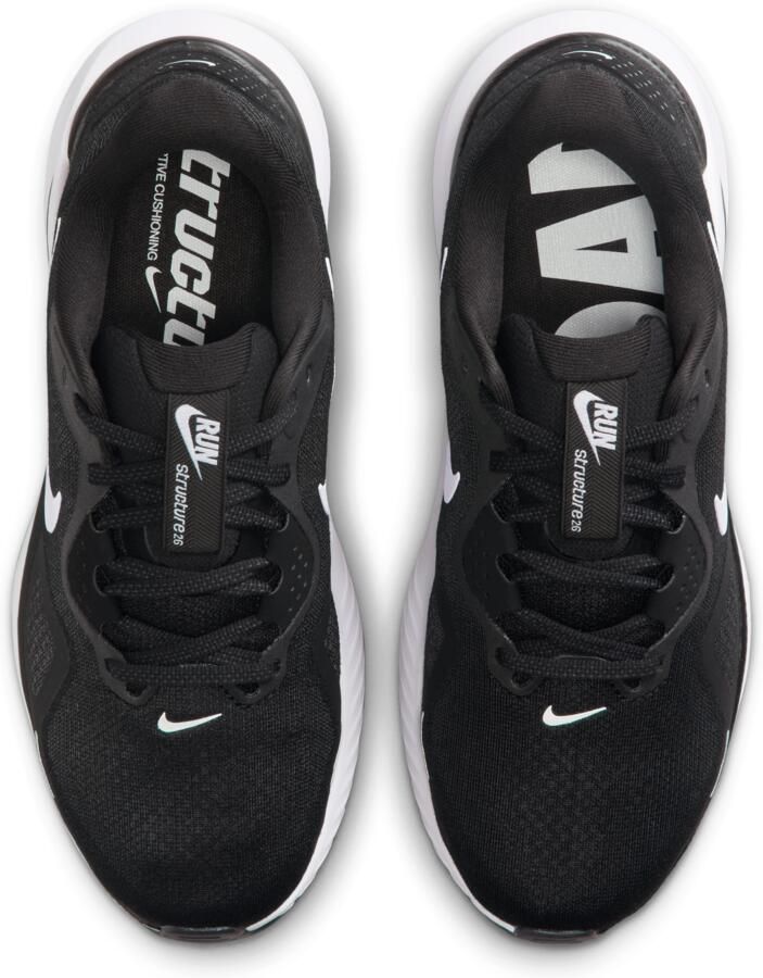 Nike Structure 26 hardloopschoenen voor dames (extra breed straat) Zwart - Foto 2