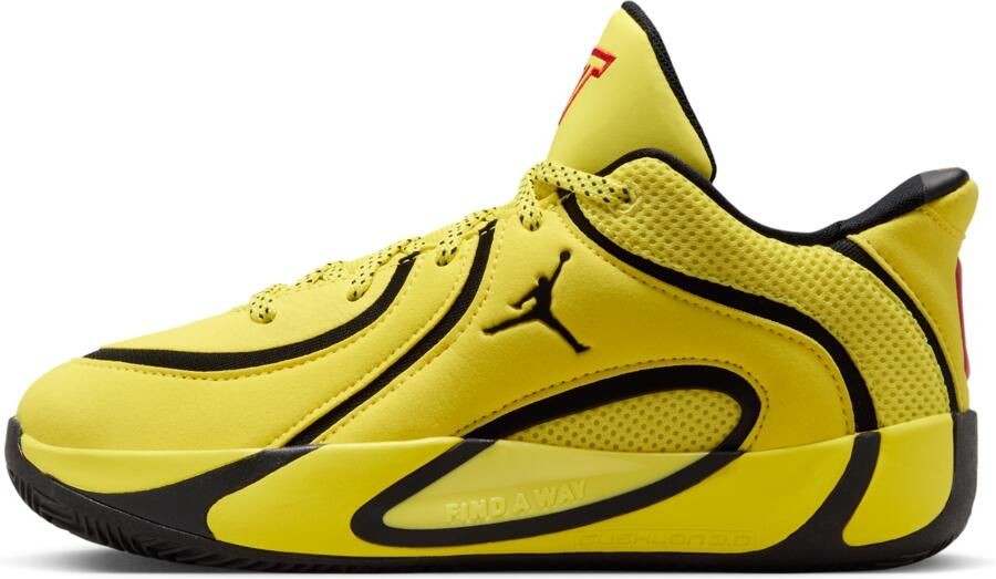 Jordan Tatum Kindersneakers Geel Leer