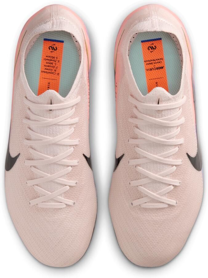 Nike United Jr. Mercurial Vapor 16 Pro low-top voetbalschoenen voor kids (stevige ondergrond) Roze - Foto 2
