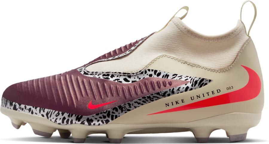 Nike United Jr. Phantom 6 High Academy voetbalschoenen voor kids (meerdere ondergronden) Rood