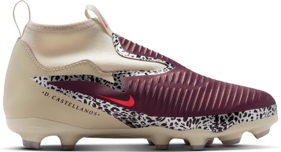 Nike United Jr. Phantom 6 High Academy voetbalschoenen voor kids (meerdere ondergronden) Rood - Foto 3