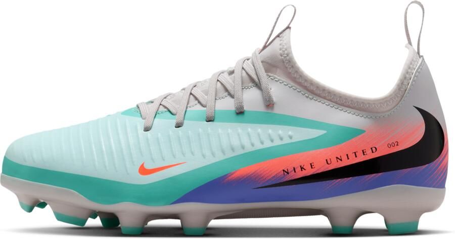 Nike United Jr. Phantom 6 Low Academy voetbalschoenen voor kids (meerdere ondergronden) Groen