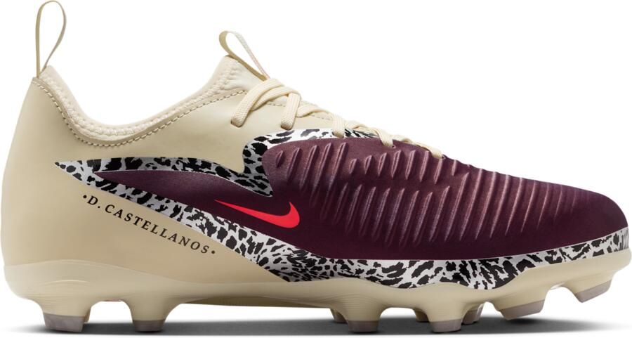 Nike United Jr. Phantom 6 Low Academy voetbalschoenen voor kids (meerdere ondergronden) Rood - Foto 3