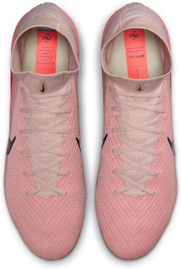 Nike United Mercurial Superfly 10 Elite high-top voetbalschoenen (stevige ondergrond) Roze
