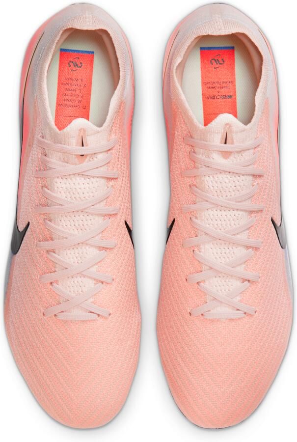 Nike United Mercurial Vapor 16 Elite low-top voetbalschoenen (stevige ondergrond) Roze