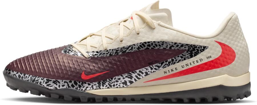 Nike United Phantom 6 Low Academy voetbalschoenen (turf) Rood