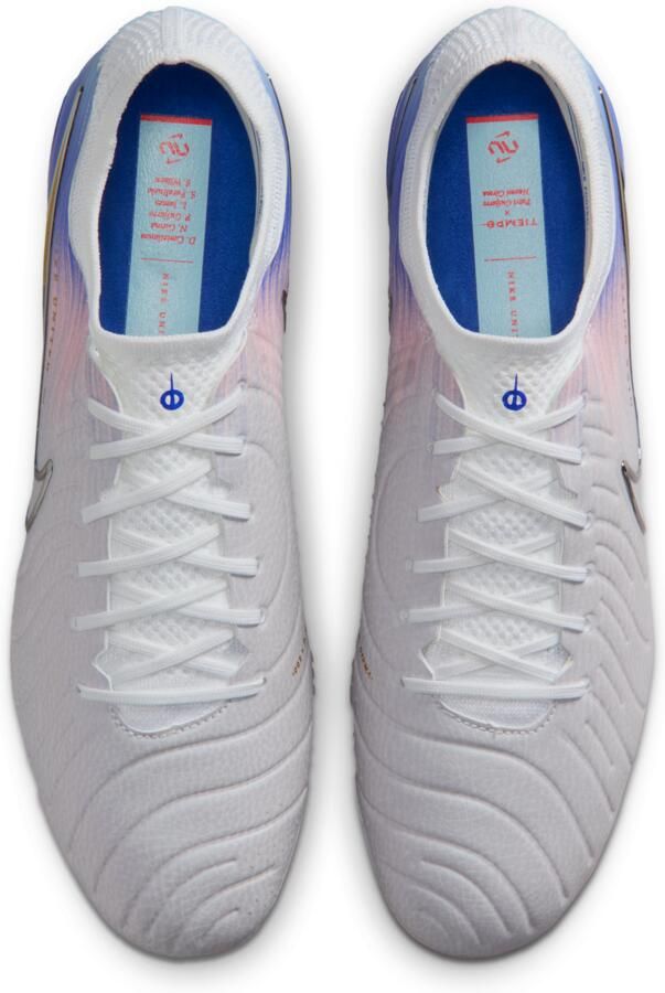 Nike United Tiempo Legend 10 Elite low top voetbalschoenen (stevige ondergrond) Grijs