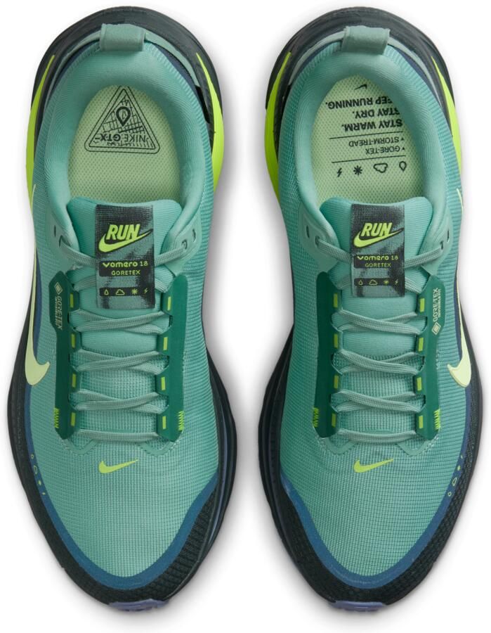 Nike Vomero 18 GORE-TEX waterdichte hardloopschoenen met reflecterende accenten voor heren (straat) Groen