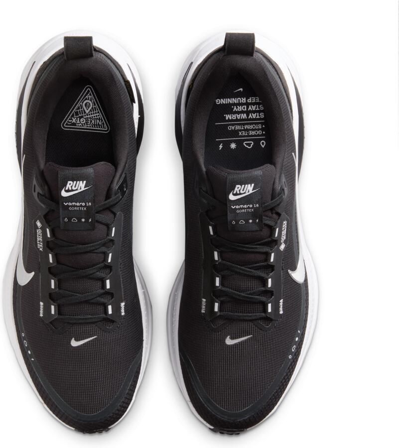 Nike Vomero 18 GORE-TEX waterdichte hardloopschoenen met reflecterende accenten voor heren (straat) Zwart