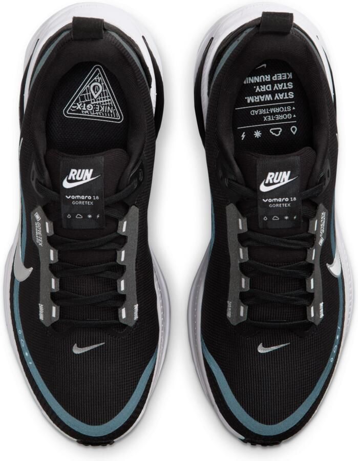 Nike Vomero 18 GORE-TEX waterdichte hardloopschoenen met reflecterende accenten voor dames (straat) Zwart