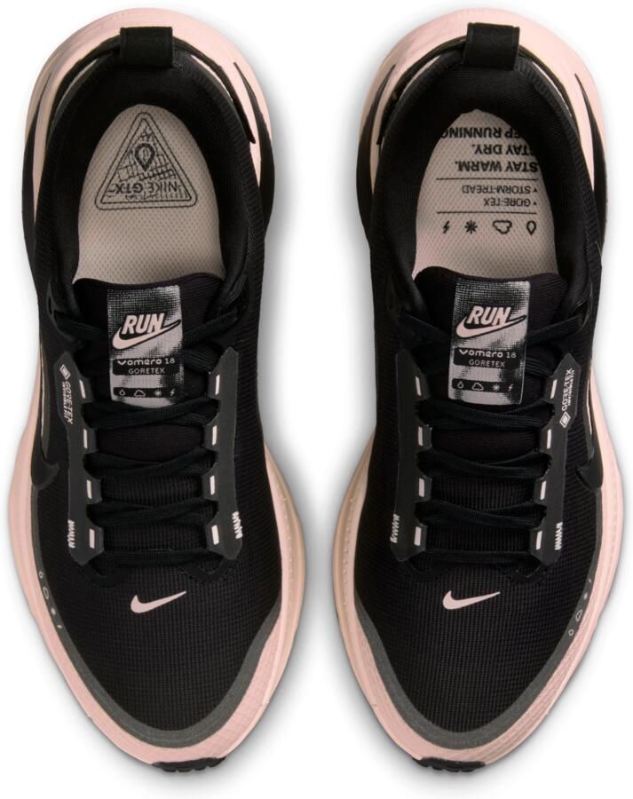 Nike Vomero 18 GORE-TEX waterdichte hardloopschoenen met reflecterende accenten voor dames (straat) Zwart