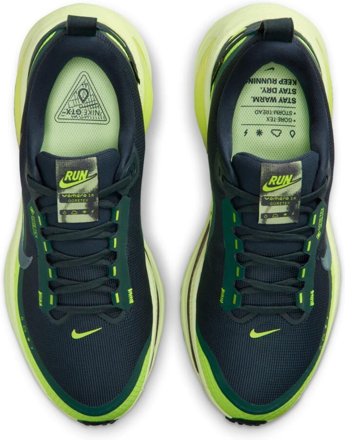 Nike Vomero 18 GORE-TEX waterdichte hardloopschoenen met reflecterende accenten voor dames (straat) Groen