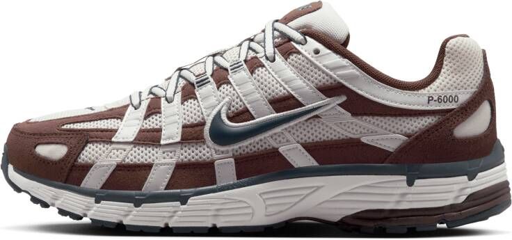 Nike P-6000 Heren Schoenen Bruin Maat: 40.5 Mesh Synthetisch Foot Locker
