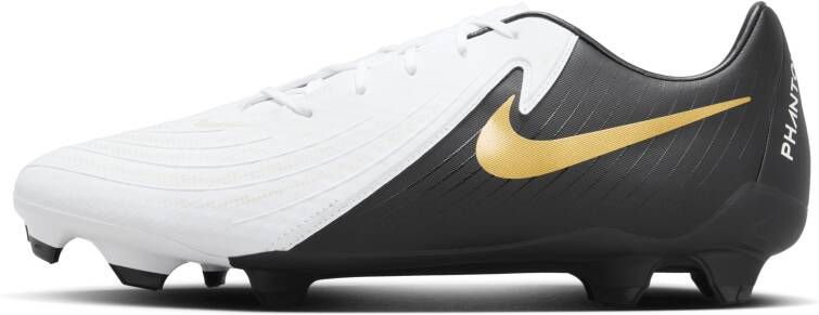 Nike Phantom GX II Academy Gras Kunstgras Voetbalschoenen (MG) Zwart Gebroken Wit Goud