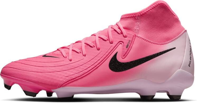 Nike Phantom Luna II Academy Gras Kunstgras Voetbalschoenen (MG) Felroze Lichtroze Zwart