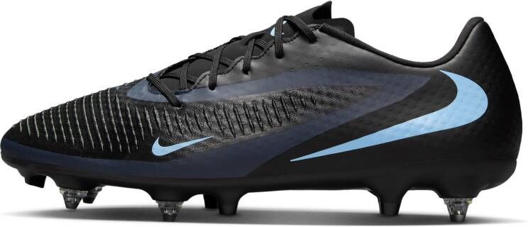 Nike Phantom 6 Low Academy voetbalschoenen (zachte ondergrond) Zwart