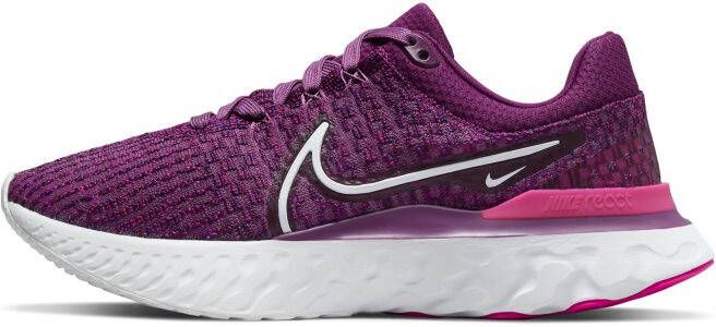 Nike React Infinity Run Flyknit 3 Hardloopschoenen voor dames(straat) Paars