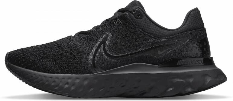 Nike React Infinity Run Flyknit 3 Hardloopschoenen voor heren(straat) Black Black Black Heren - Foto 3