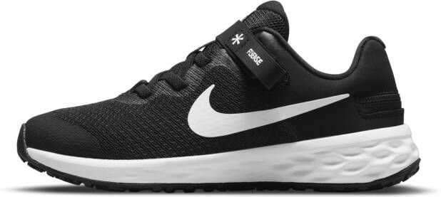 Nike Revolution 6 FlyEase Eenvoudig aan en uit te trekken kleuterschoenen Zwart