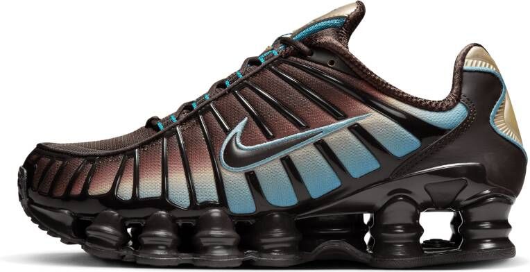 Nike Shox Sneakers Dames Bruin Mesh Synthetisch