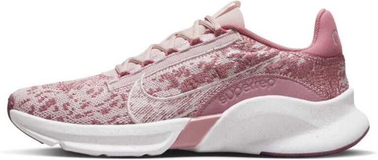 Nike SuperRep Go 3 Flyknit Next Nature Trainingsschoenen voor dames Roze