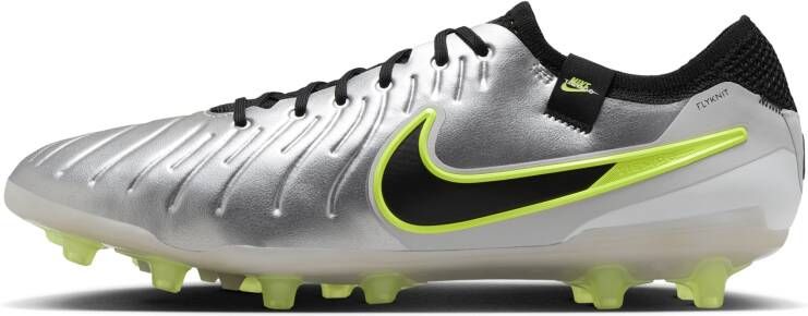 Nike Tiempo Legend 10 Elite Kunstgras Voetbalschoenen (AG) Zilver Zwart Neongeel