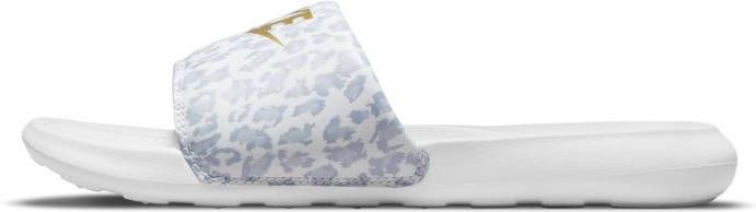 Nike Victori One Slipper met print voor dames White Wolf Grey Pure Platinum Metallic Gold Dames - Foto 2