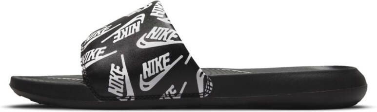 Nike Victori One Slipper met print voor heren Zwart - Foto 2